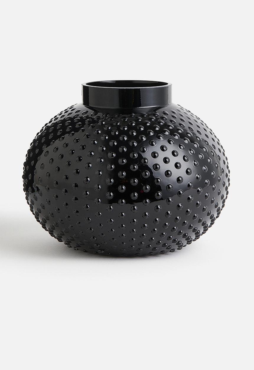 H&M - Glass vase - black