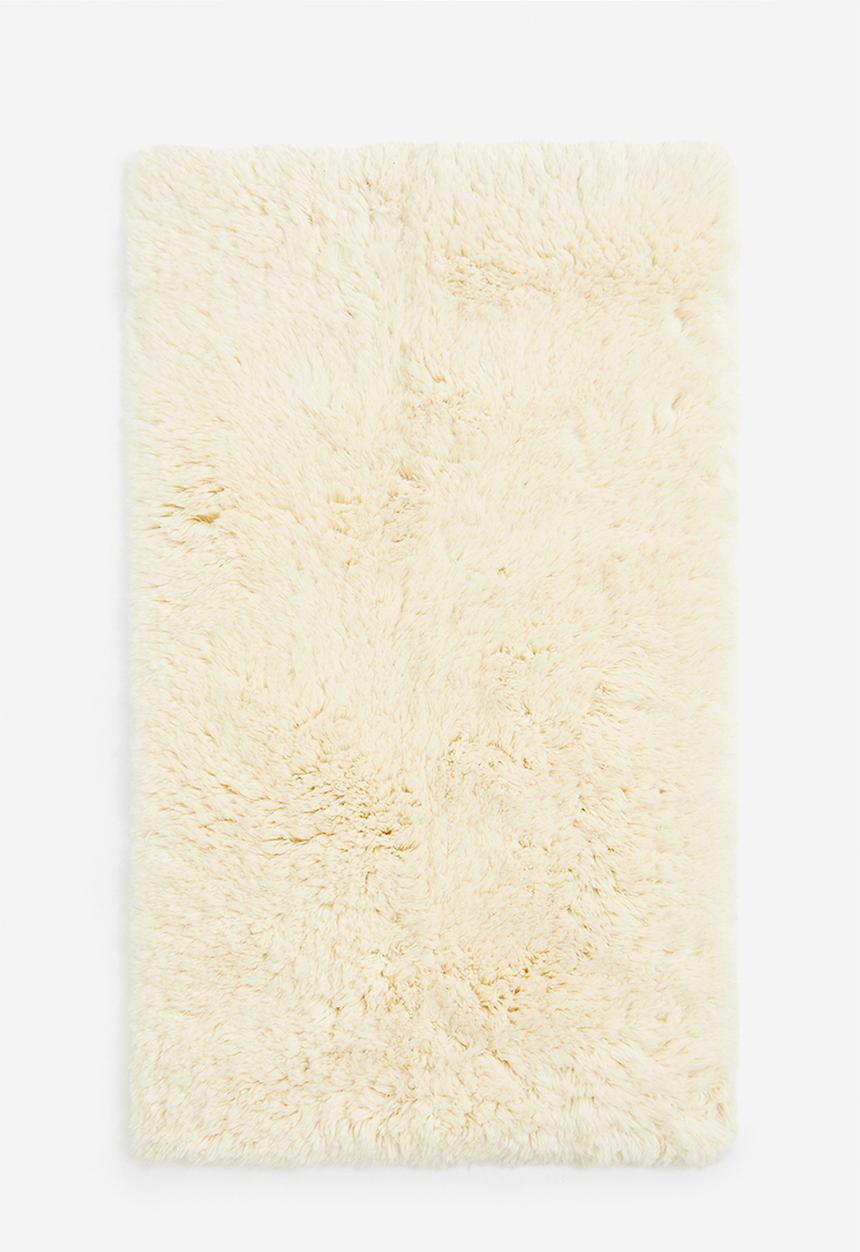 H&M - Tufted wool-blend rug - light beige 