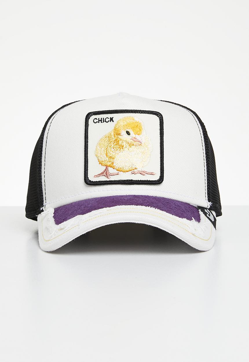 Goorin Bros. - Silky chick distressed denim trucker - white