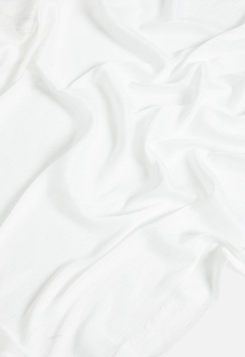 Sixth Floor - Turin Textured Sheer Eyelet Curtain - White