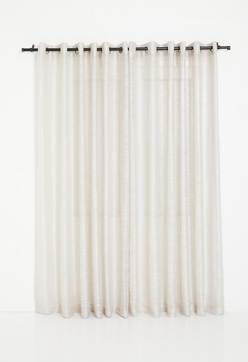Sixth Floor - Turin Textured Sheer Eyelet Curtain - Neutral