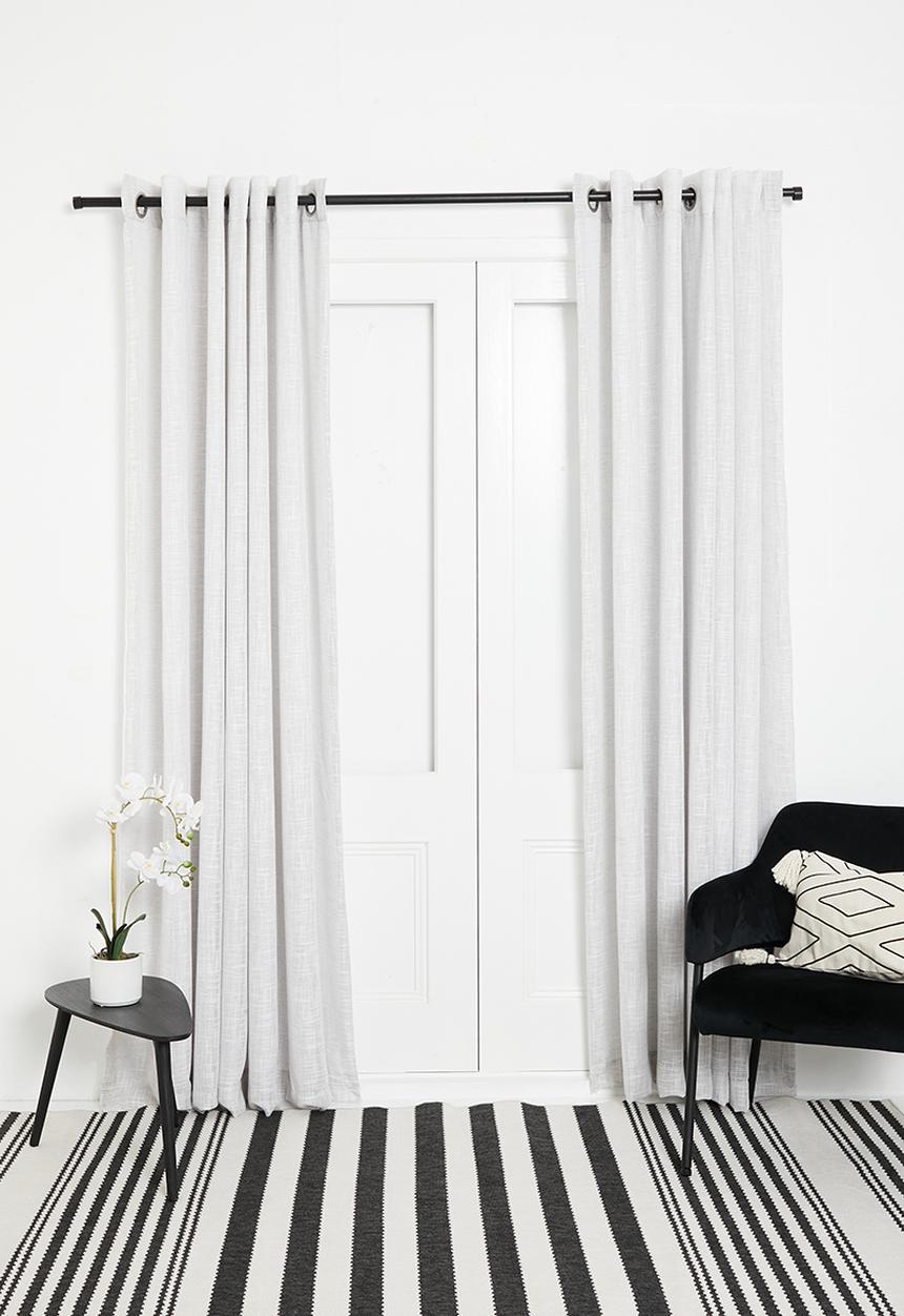 Sixth Floor - Horizon Slub Lined Eyelet Curtain - Natural