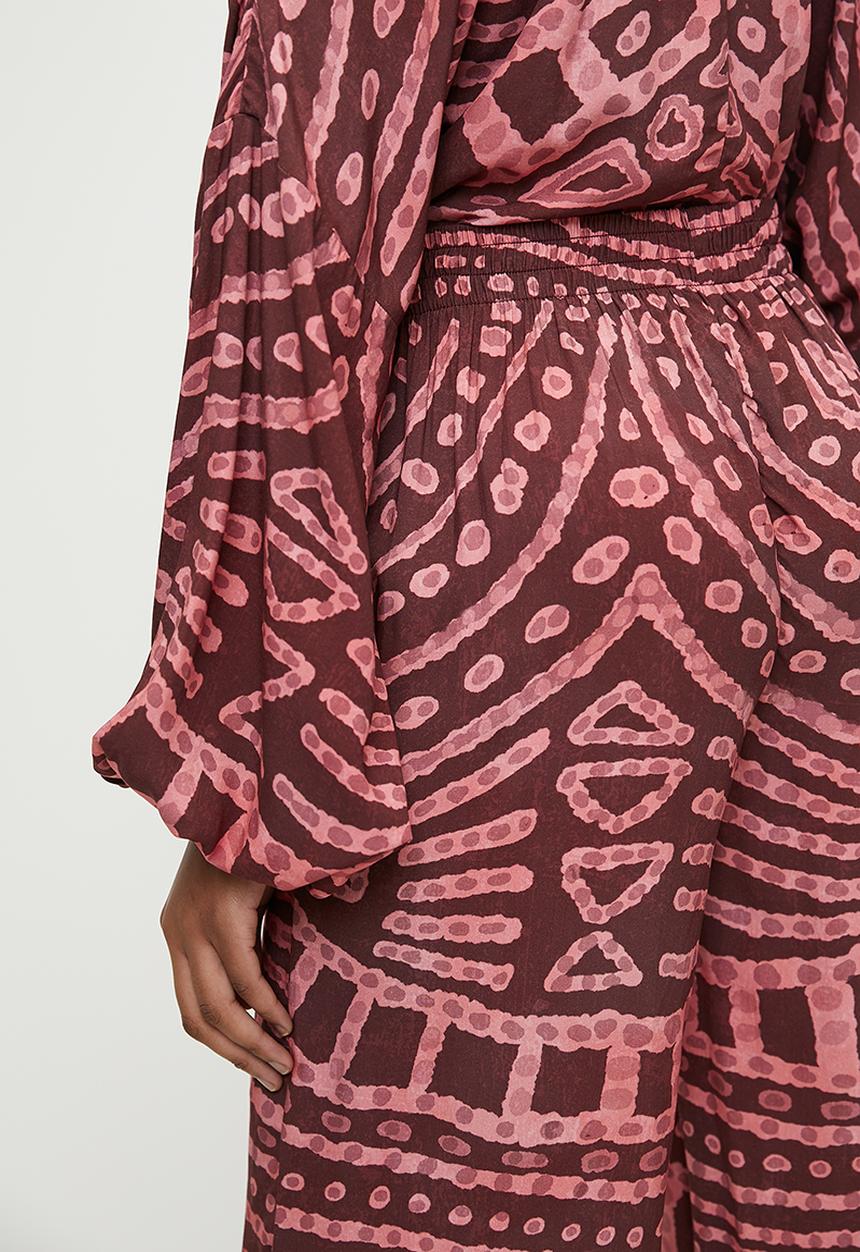 Superbalist - Co Ord Printed Wide Leg Pants - ink stamp print