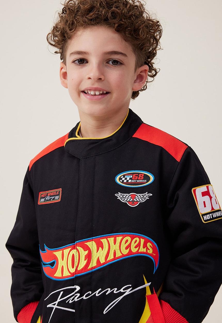 Cotton On - License racing jacket - lcn mat black/hot wheels