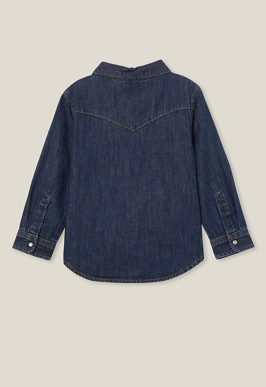Cotton On - Rugged western long sleeve shirt - sorrento dark blue