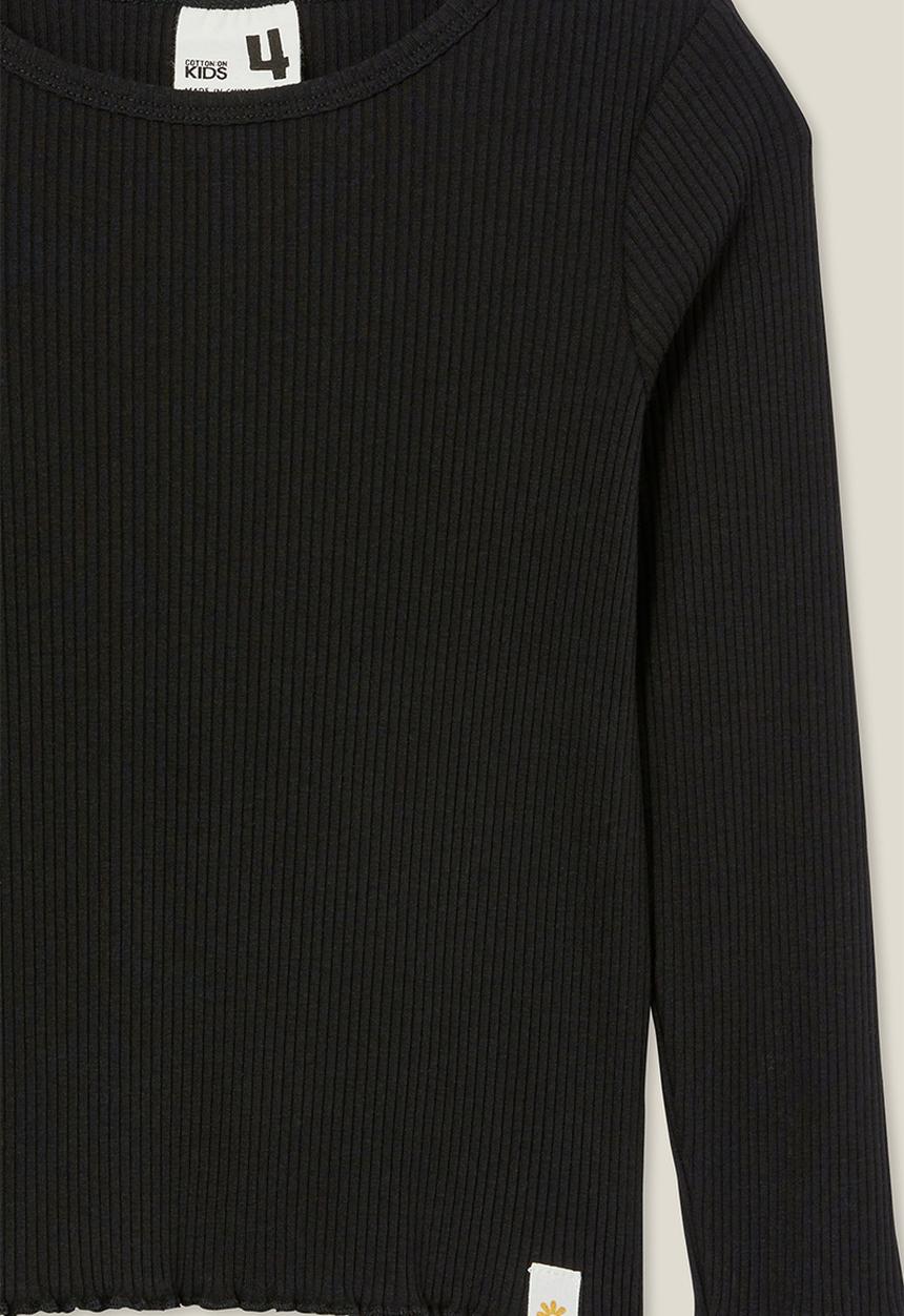 Cotton On - Jade crew - black rib