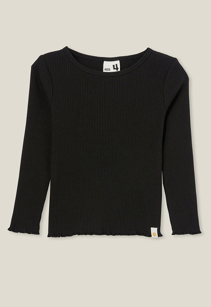 Cotton On - Jade crew - black rib