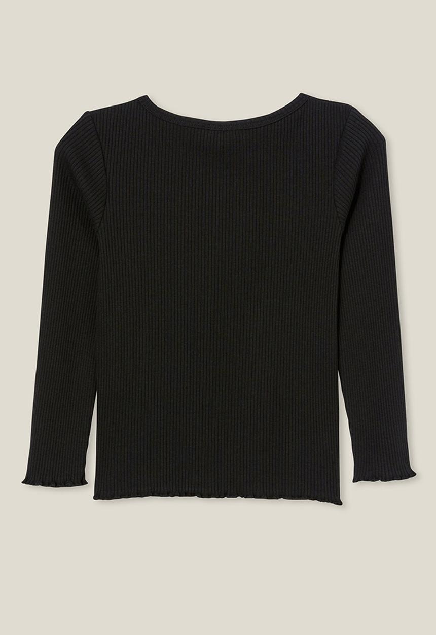 Cotton On - Jade crew - black rib