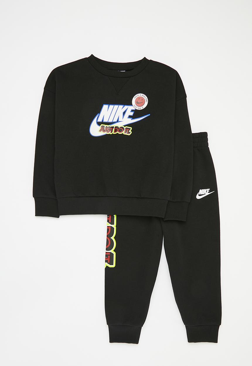 Nike - Nkb b nsw soa fleece crew set - black