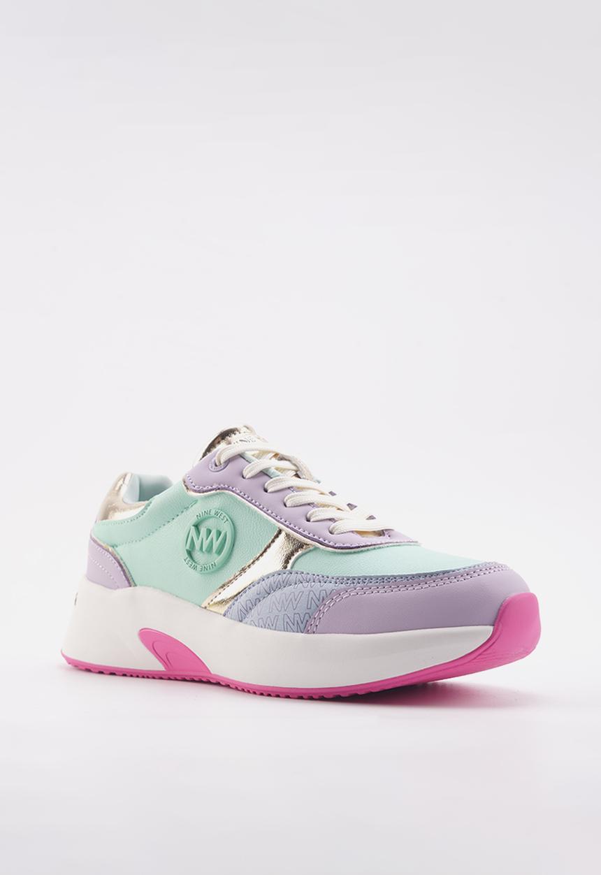 Nine West - Relon logo lace up sneaker - lilac