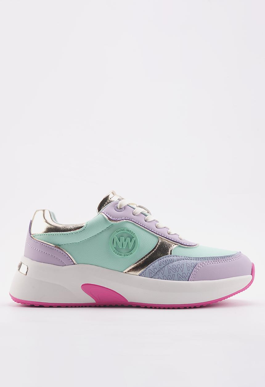 Nine West - Relon logo lace up sneaker - lilac