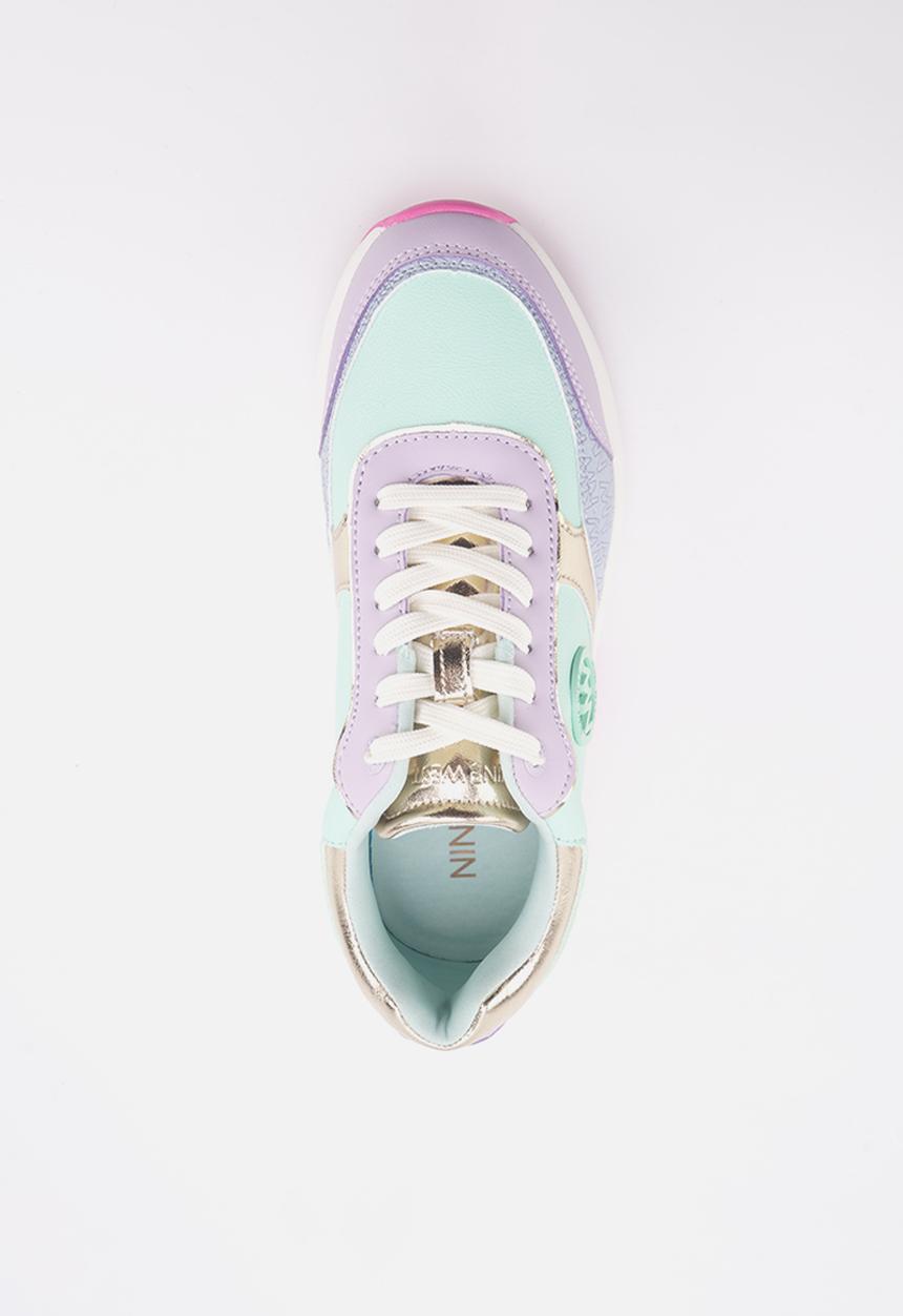 Nine West - Relon logo lace up sneaker - lilac