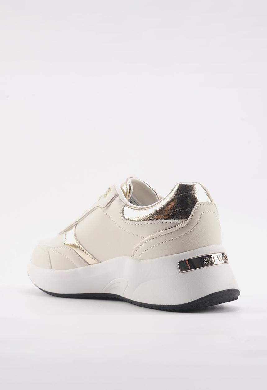 Nine West - Relon logo lace up sneaker - beige