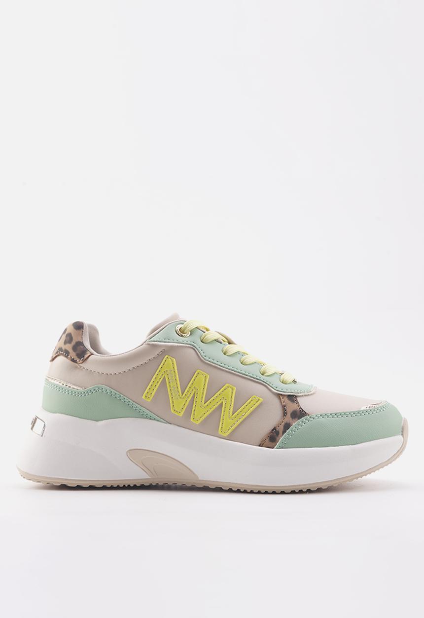 Nine West - Relove logo lace up sneaker - green