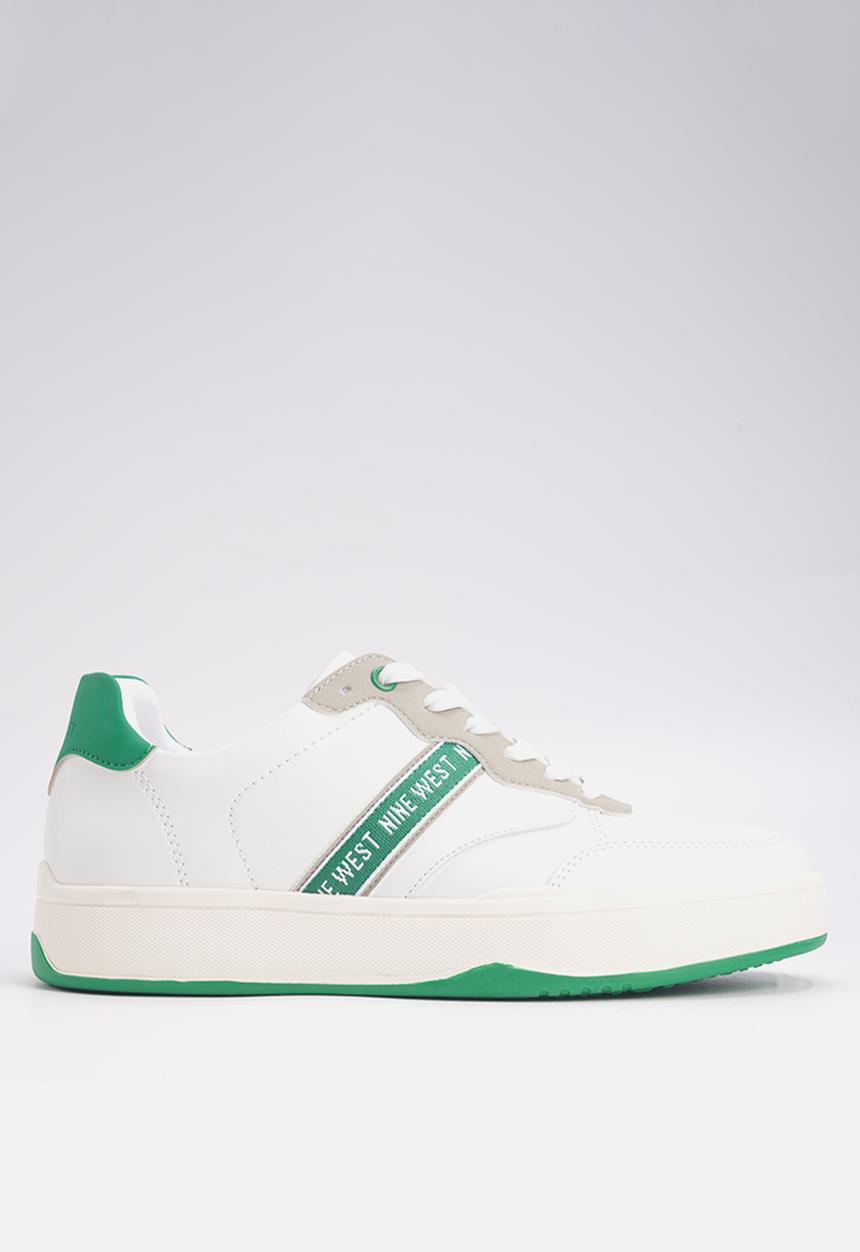 Nine West - Sala lace up sneaker - white & green