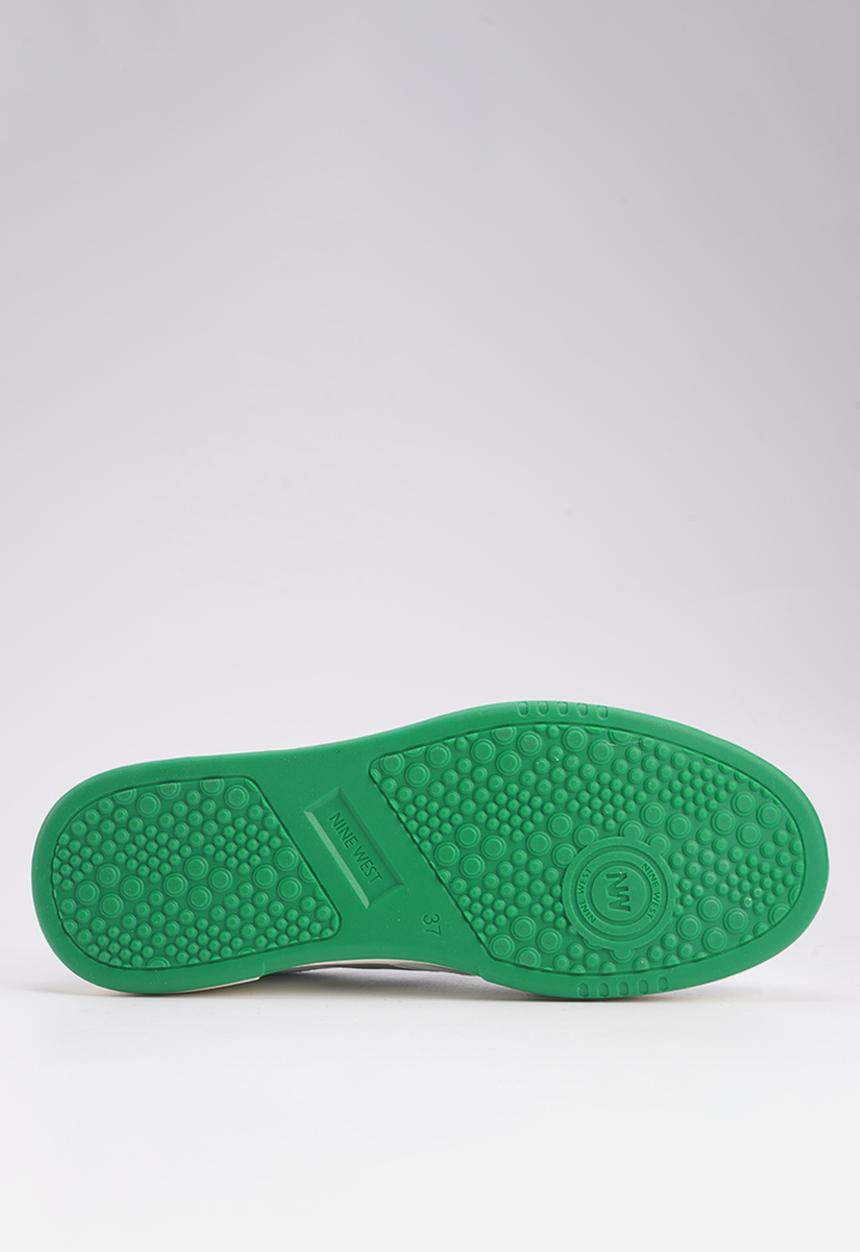 Nine West - Sala lace up sneaker - white & green