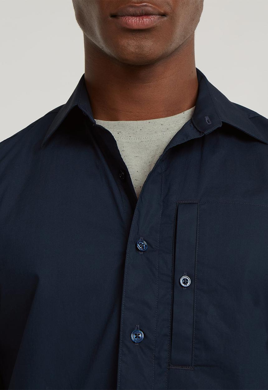 G-STAR - G4a slim shirt short sleeve manor poplin - salute