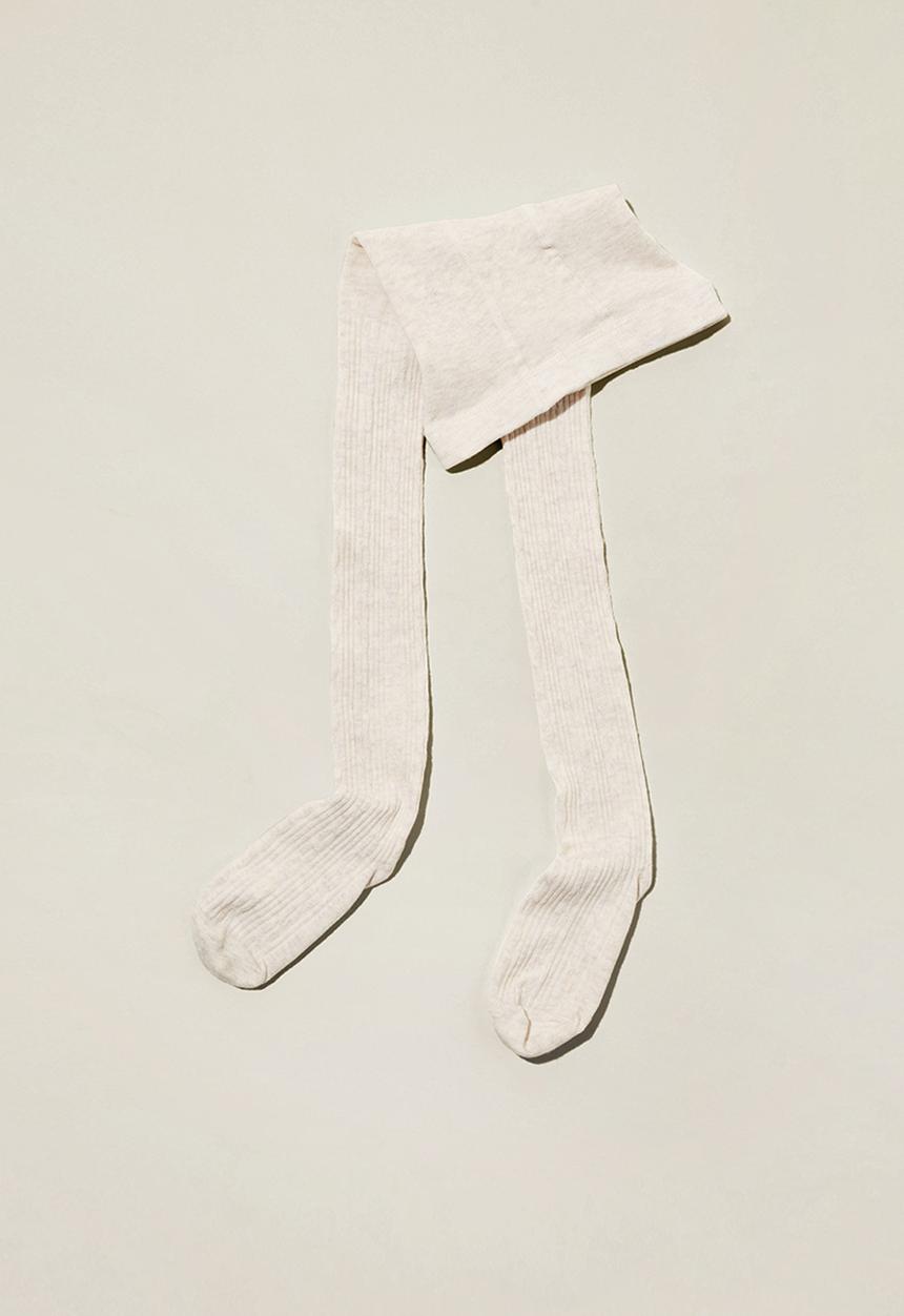 Cotton On - Solid tights - oatmeal marle/cable