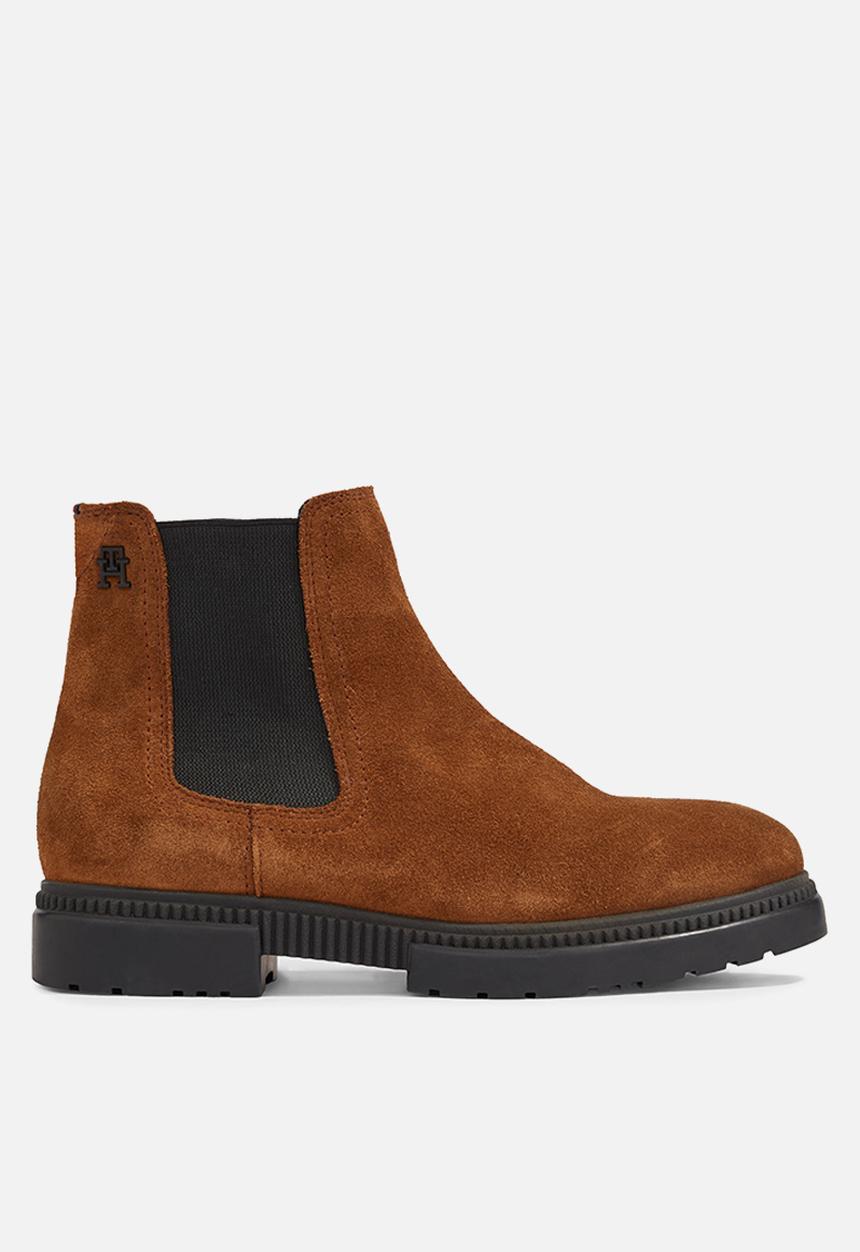 Tommy Hilfiger - Casual cleated suede chelsea - brown