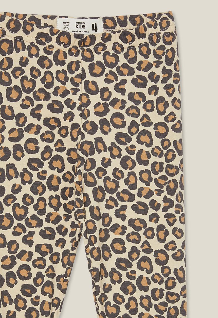 Cotton On - Huggie tights - rainy day/leo leopard