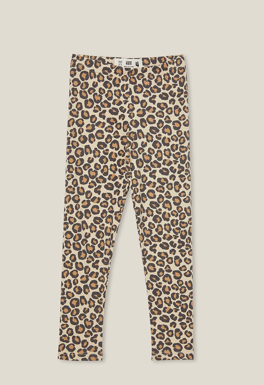 Cotton On - Huggie tights - rainy day/leo leopard