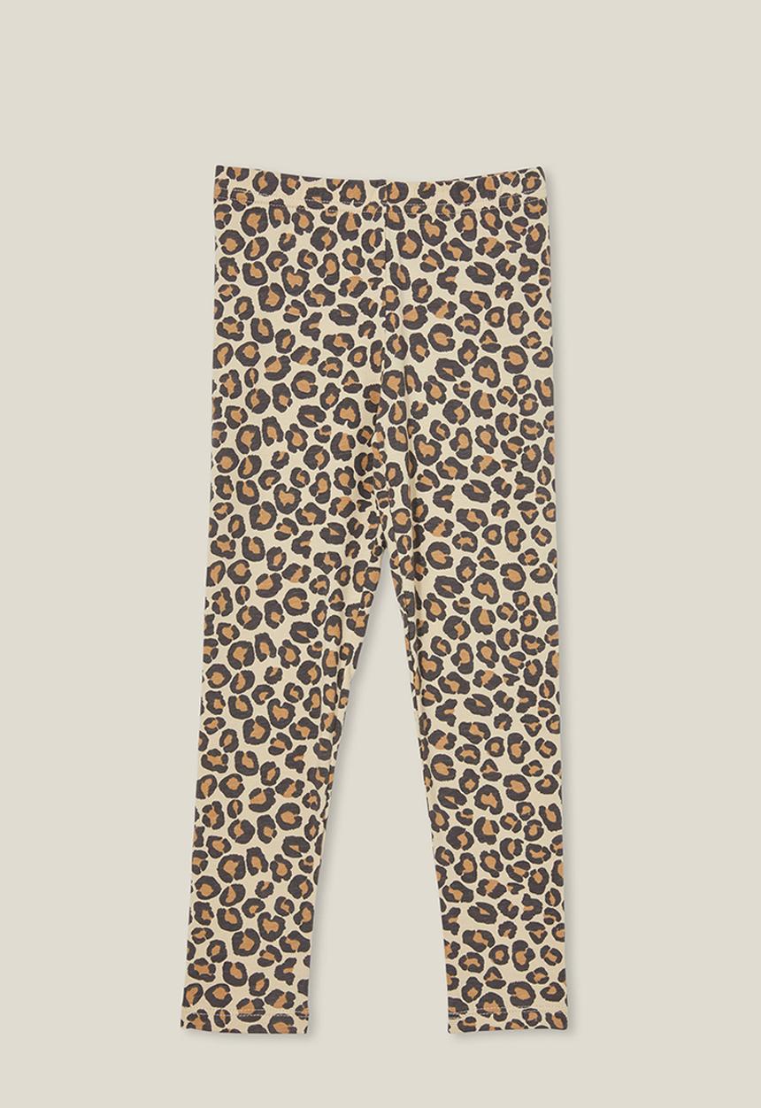 Cotton On - Huggie tights - rainy day/leo leopard