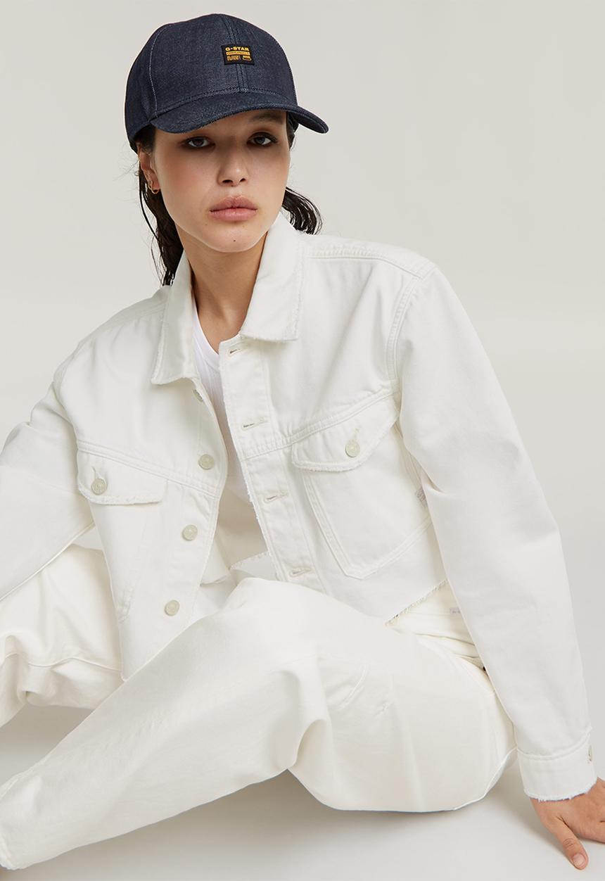 G-STAR - Cropped wander jacket destroyed wmn - lt chalk gd destroyed