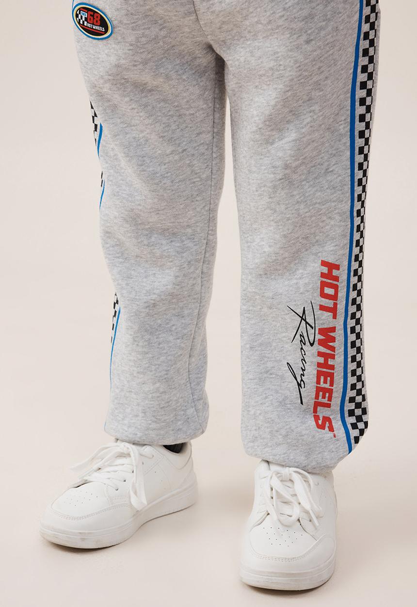 Cotton On - License marlo trackpant - lcn mat fog grey marle/hot wheels racing