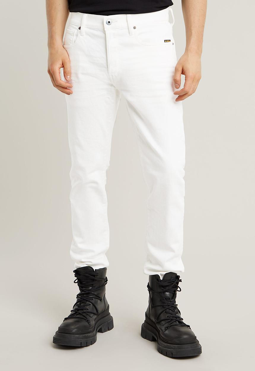 G-STAR - 3301 Slim Steer ecru stretch denim r - 3D lt chalk gd
