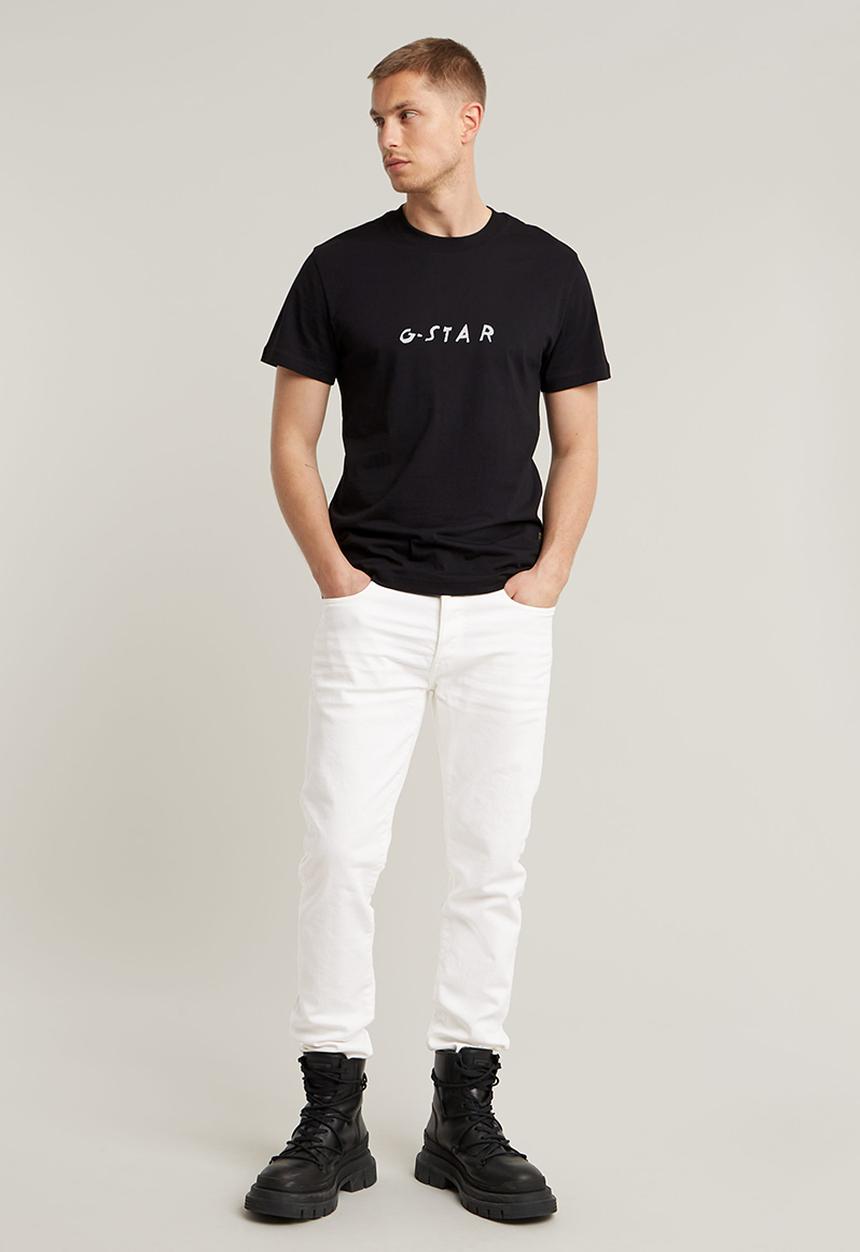 G-STAR - 3301 Slim Steer ecru stretch denim r - 3D lt chalk gd