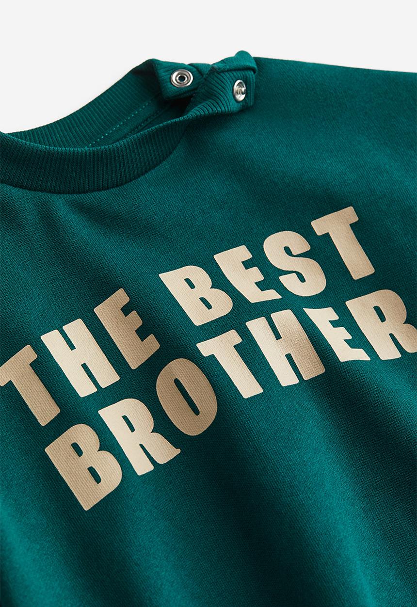 H&M - Cotton sweatshirt - dark green/brother