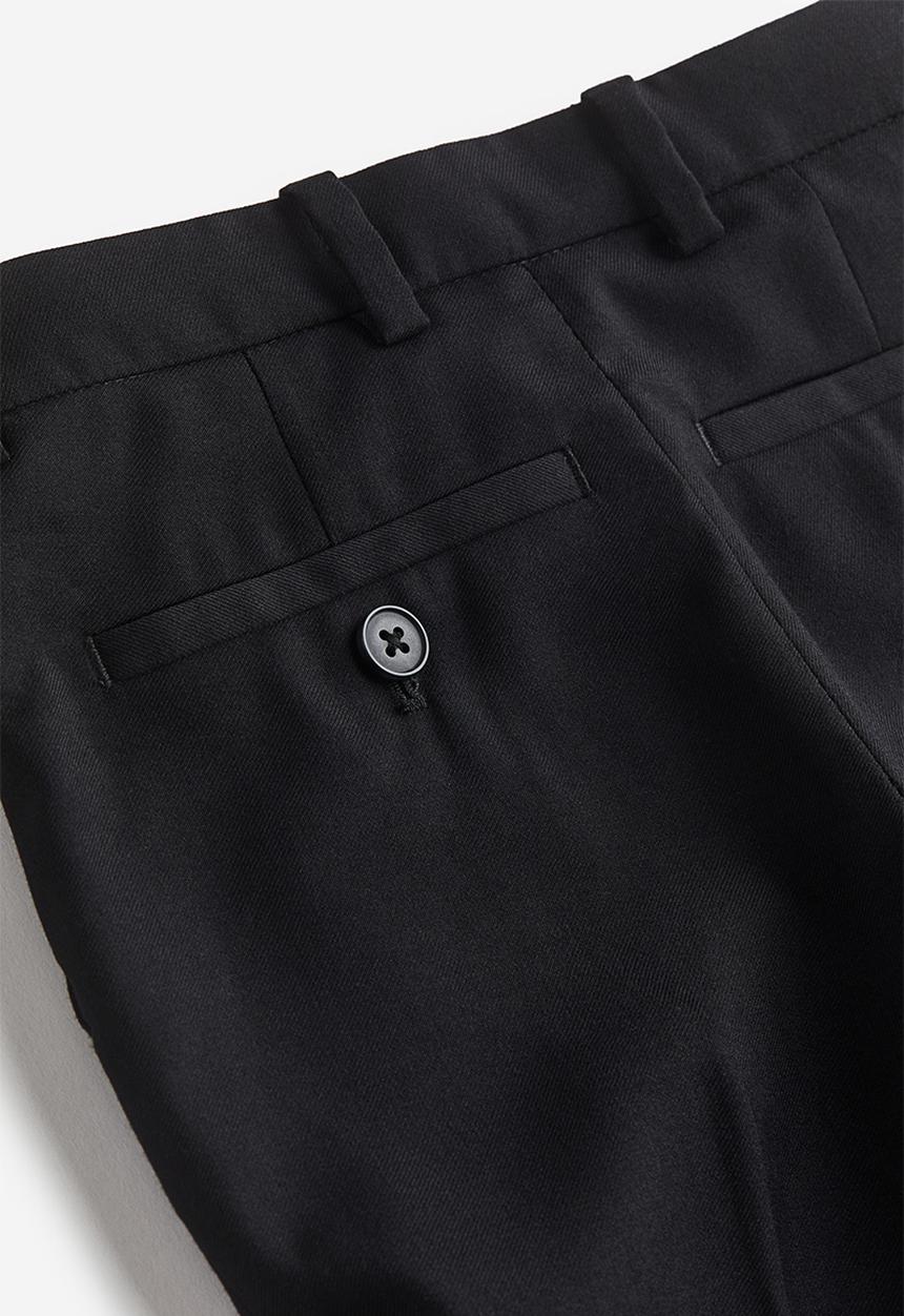 H&M - Slim fit suit trousers - black