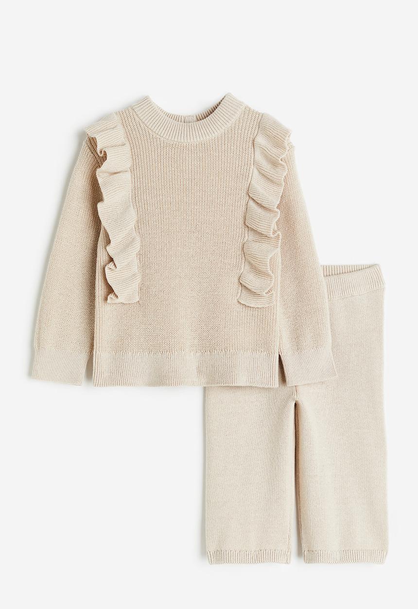 H&M - 2-Piece knitted set - light beige