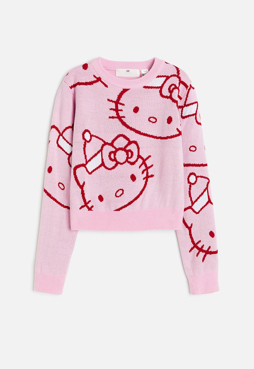 H&M - Jacquard-knit jumper - pink hello kitty 