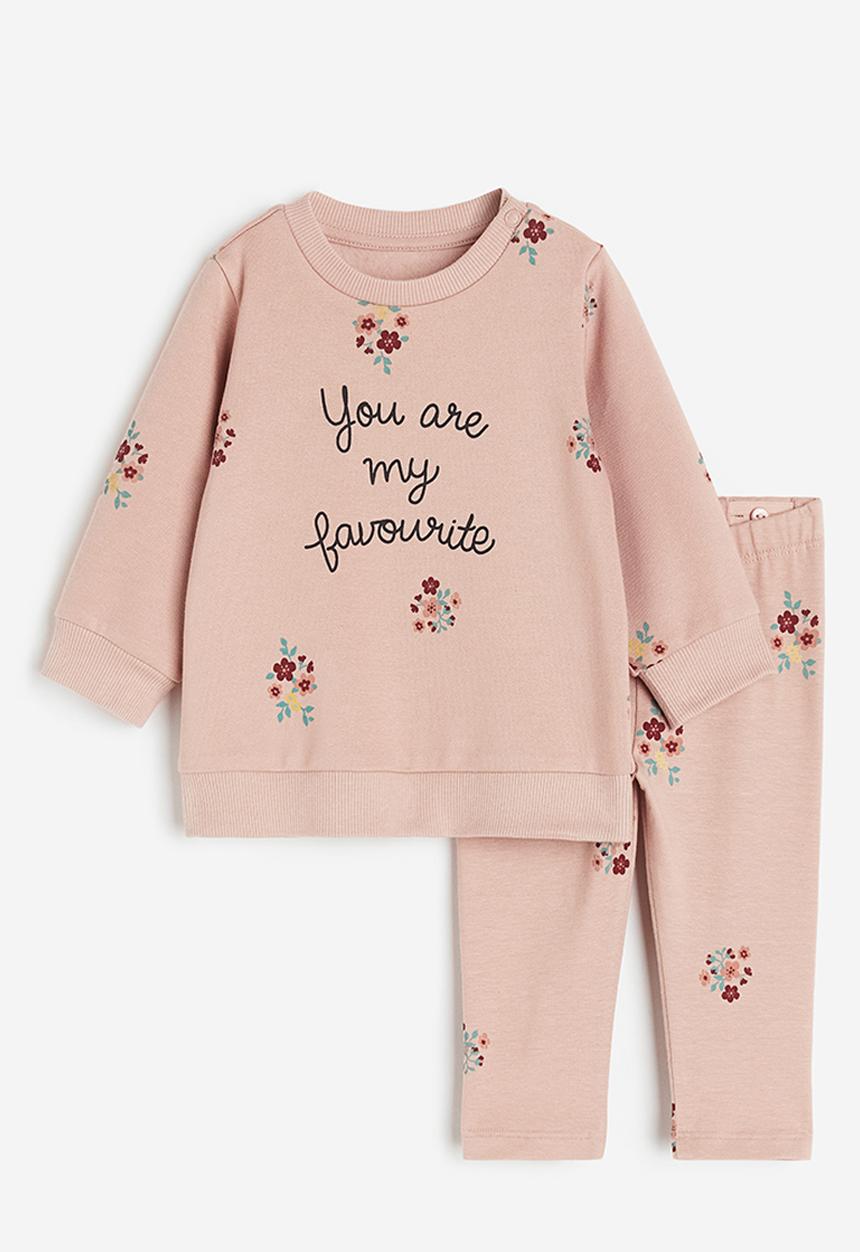 H&M - 2-Piece set - dusty pink floral 