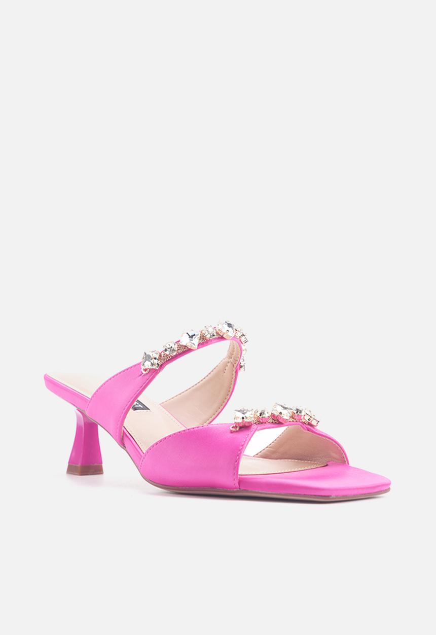 Nine West - Granile slip on satin heel - fushia