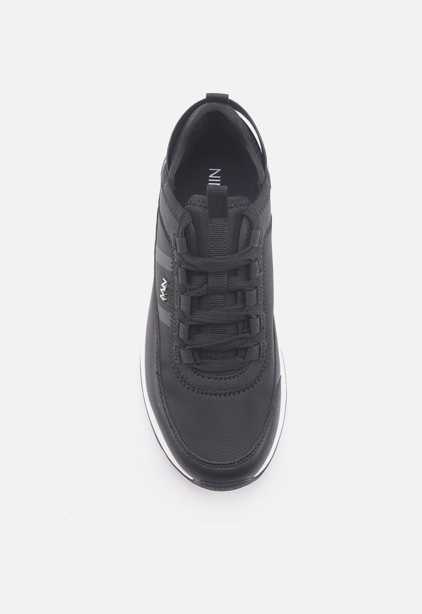 Nine West - Jashua elastic tie up sneaker - black
