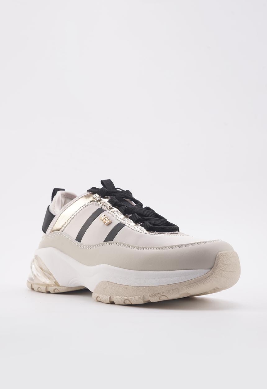 Nine West - Jashua elastic tie up sneaker - beige