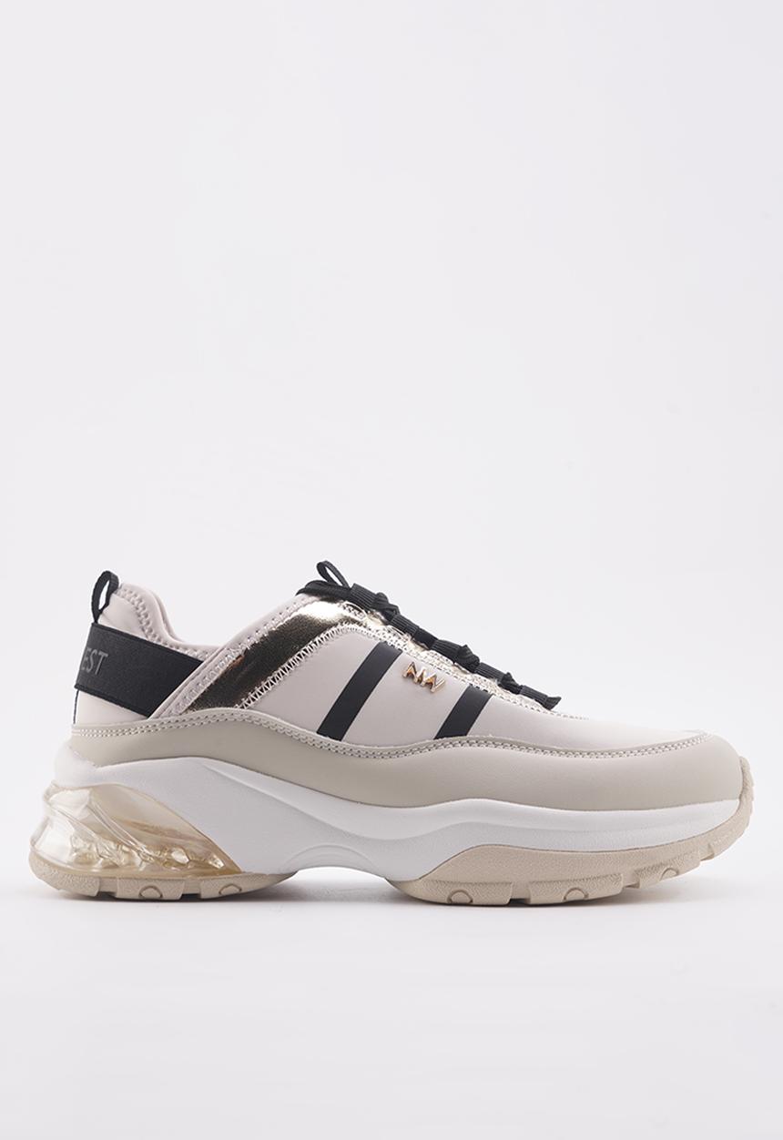 Nine West - Jashua elastic tie up sneaker - beige