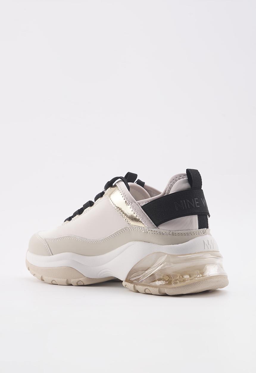 Nine West - Jashua elastic tie up sneaker - beige