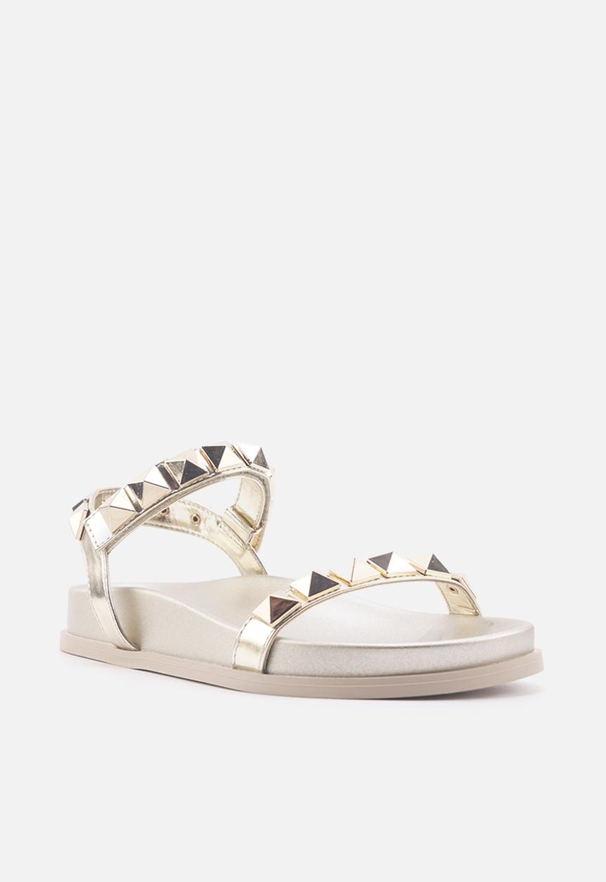 Nine West - Mild ankle strap studded sandal - gold
