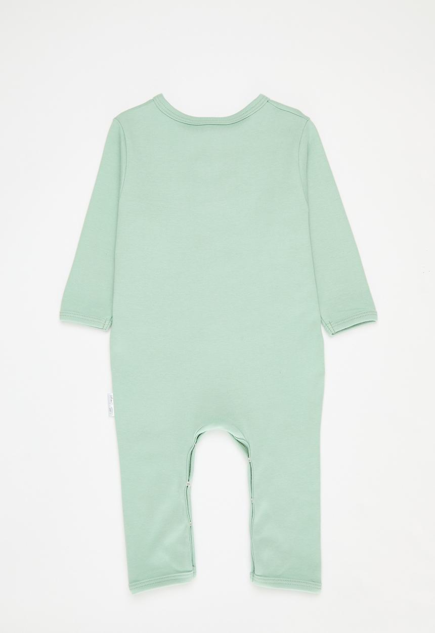 Little Lumps - Tab footless babygrow - sage