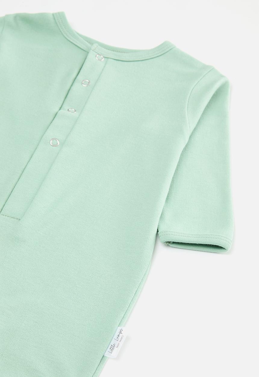 Little Lumps - Tab footless babygrow - sage