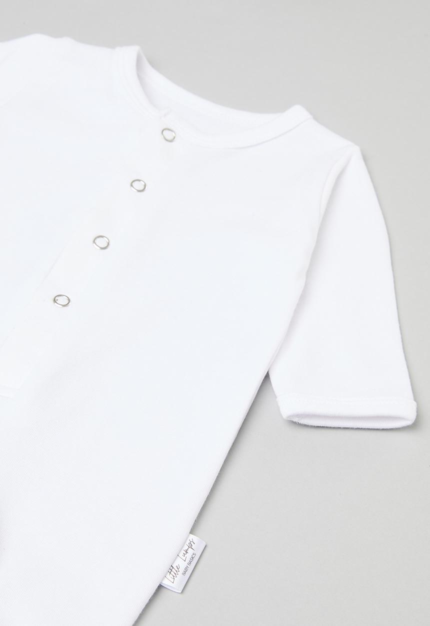 Little Lumps - Tab footless babygrow - white