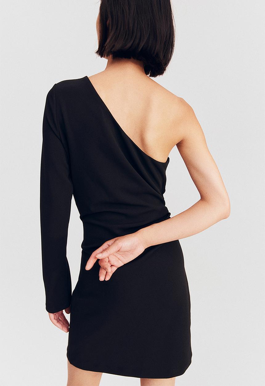 H&M - One-shoulder bodycon dress - black