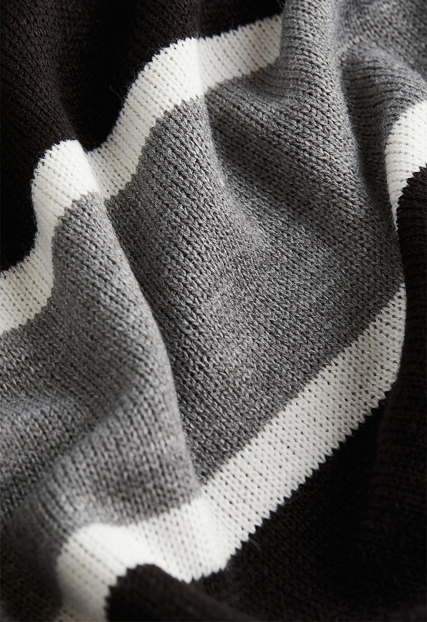 H&M - Jacquard-knit jumper - grey & black 