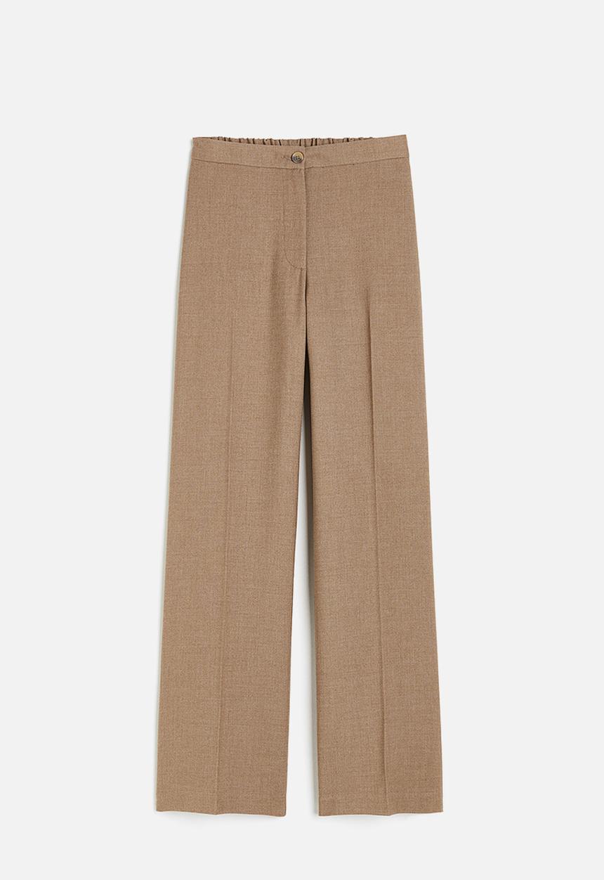 H&M - Straight trousers - light brown marl