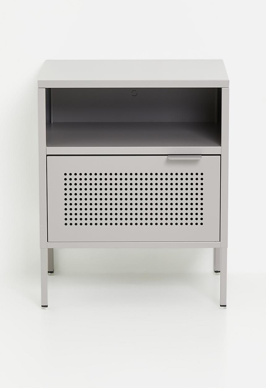 Eleven Past - Luigi metal side table cabinet - Milano Grey