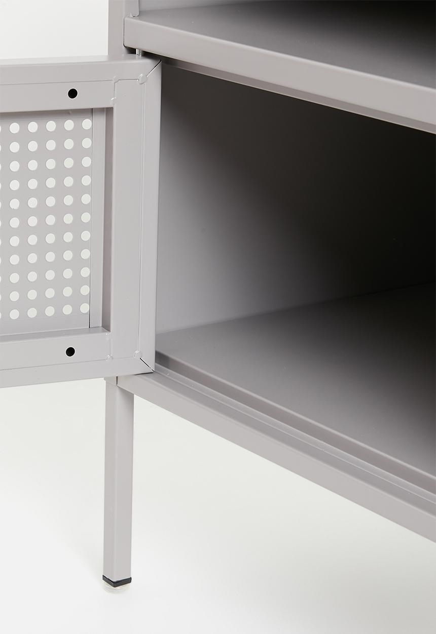 Eleven Past - Luigi metal side table cabinet - Milano Grey