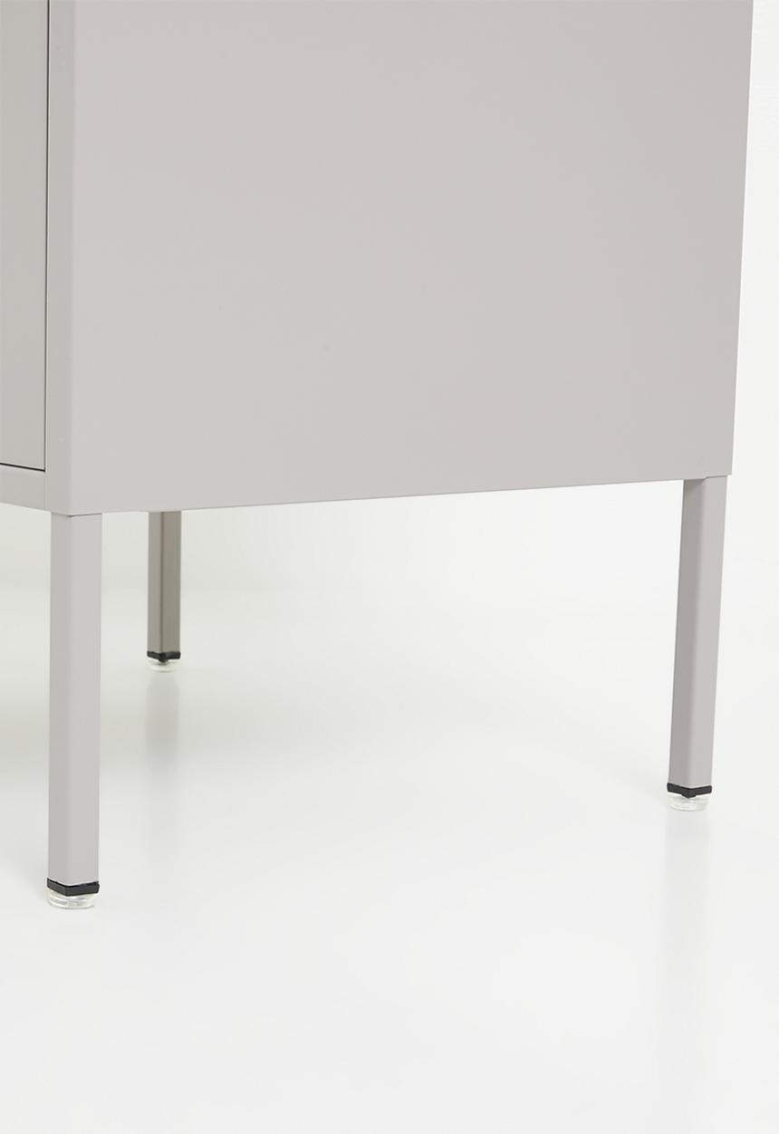 Eleven Past - Luigi metal side table cabinet - Milano Grey